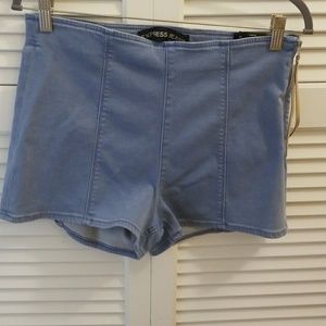 Express high rise stretch denim high rise shorts